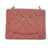 Image 3 : Chanel Red Quilted Lambskin Leather Single Flap Mini Shoulder Bag
