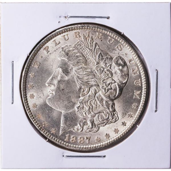 1887 $1 Morgan Silver Dollar Coin CH BU