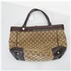 Image 1 : Gucci Beige Brown GG Monogram Canvas Web Trim Mayfair Tote Bag