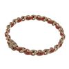 Image 5 : Chanel Red Leather Woven Silver-tone Chain-link CC Bangle Bracelet