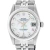 Image 1 : Rolex Womens Midsize Quickset 31mm MOP Diamond Stainless Steel Datejust Wriswatc