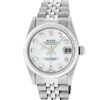 Image 2 : Rolex Womens Midsize Quickset 31mm MOP Diamond Stainless Steel Datejust Wriswatc