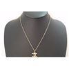 Image 1 : Chanel Vintage Gold-tone Metal Large Size CC Logo Chain Necklace