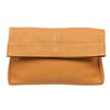 Image 1 : Michael Kors Orange Leather Hutton Clutch Bag