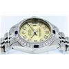 Image 4 : Rolex Ladies Stainless Steel Yellow Diamond & Sapphire Datejust Wristwatch