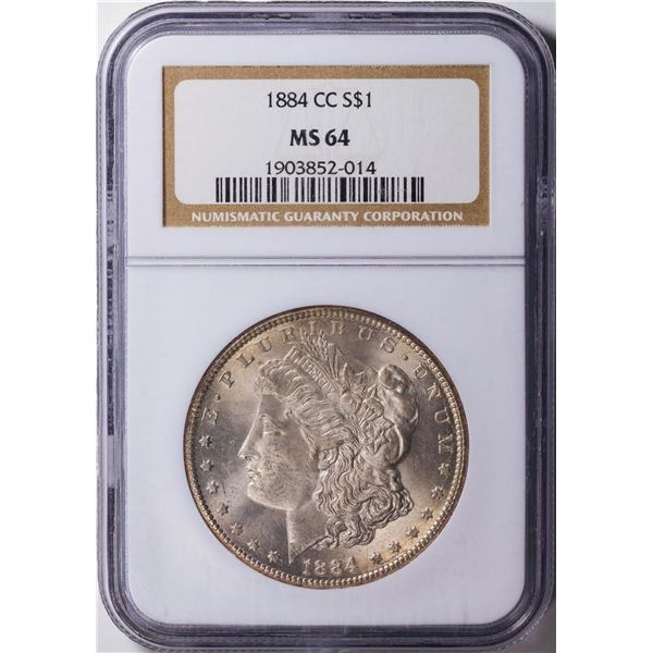 1884-CC $1 American Silver Eagle Dollar Coin NGC MS64