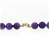 Image 6 : 505 ctw Round Bead Amethyst 24" Long Strand Necklace w/ 14k Gold Pearl Ruby Clas