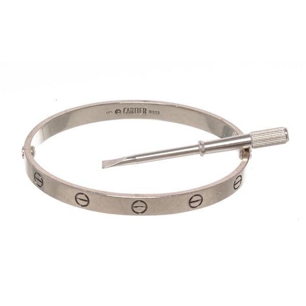 Cartier White Gold Love 17 Bracelet