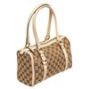 Image 2 : Gucci Beige GG Canvas Leather Abbey Boston Bag