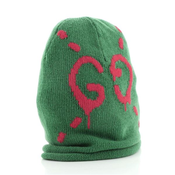 Gucci Guccighost Knit Beanie Wool Green