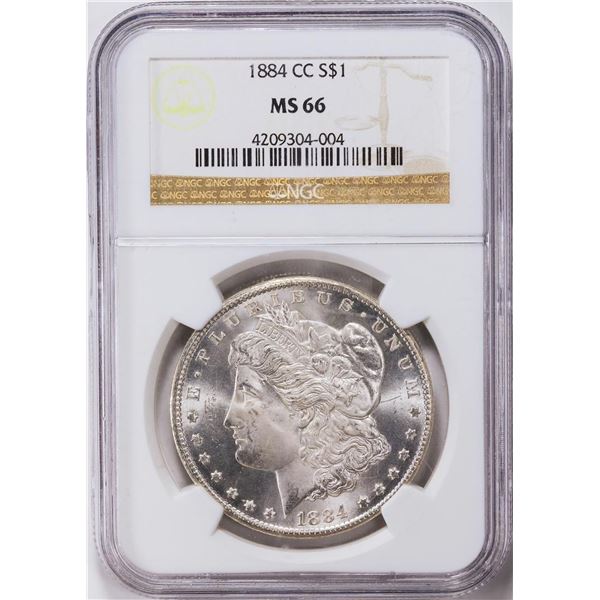 1884-CC $1 Morgan Silver Dollar Coin NGC MS66