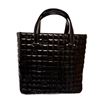 Image 3 : Chanel Black Quilted Patent Leather Chocolate Bar CC Tote Bag