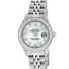 Image 2 : Rolex Ladies Stainless Steel Diamond Lugs MOP Diamond Datejust Wristwatch