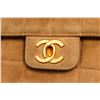 Image 5 : Chanel Beige Quilted Suede Chocolate Bar CC Top Handle Bag (CC Snap Replaced)