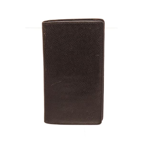 Louis Vuitton Black Leather Long Card Wallet