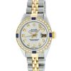 Image 1 : Rolex Ladies 2 Tone Silver Diamond & Sapphire Datejust Wristwatch