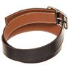 Image 3 : Hermes Black Brown Leather Cape Cod Reva Belt