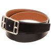 Image 5 : Hermes Black Brown Leather Cape Cod Reva Belt