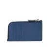 Image 3 : Prada Navy Blue Micro Grain Vitello Leather Zip Coin Card Case Purse