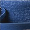 Image 7 : Prada Navy Blue Micro Grain Vitello Leather Zip Coin Card Case Purse