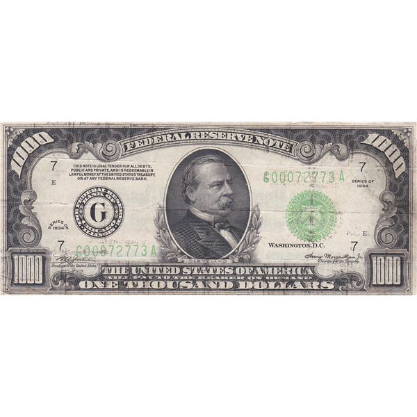 1934 $1000 Federal Reserve Note