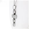 Image 4 : New 14k White Gold 0.85 ctw Ideal Cut Diamond Multi Circle Cluster Cross Pendant