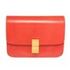 Image 1 : Celine Orange Lizard Skin Leather Medium Box Shoulder Bag