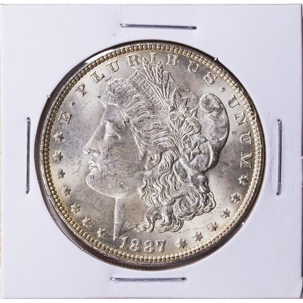 1887 $1 Morgan Silver Dollar Coin CH BU