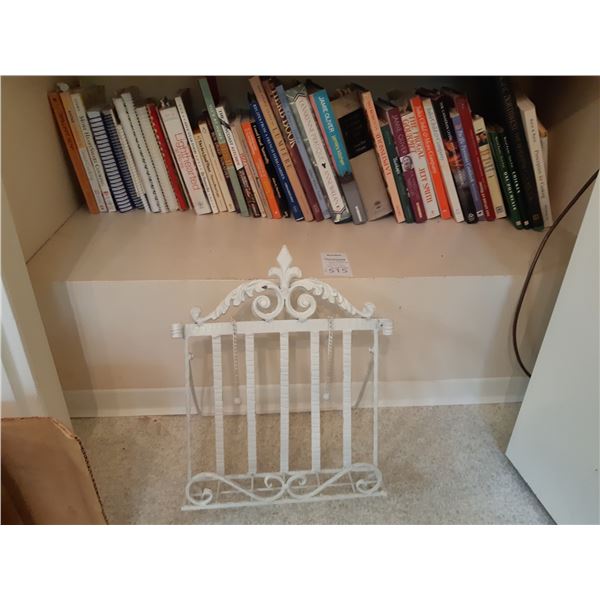 Cookbooks and Metal Book Holder Cat A