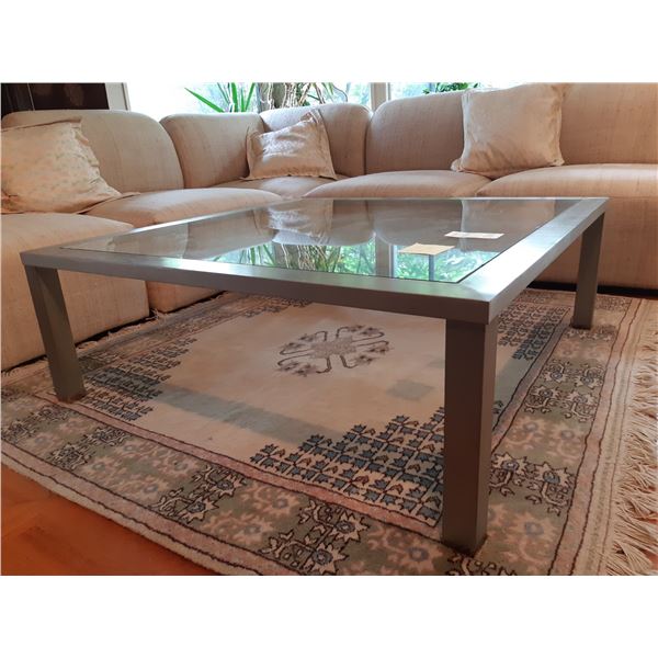 Metal & Glass Coffee Table Cat C
