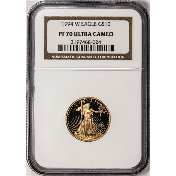 1994-W Proof $10 American Gold Eagle Coin NGC PF70 Ultra Cameo