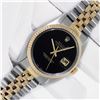 Image 2 : Rolex Men's Two Tone Black Onyx Oyster Perpetual Datejust Wristwatch With Box Booklets