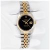 Image 3 : Rolex Men's Two Tone Black Onyx Oyster Perpetual Datejust Wristwatch With Box Booklets