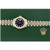 Image 4 : Rolex Ladies Two Tone Blue Vignette Diamond Oyster Perpetual Datejust Wristwatch