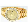 Image 8 : Rolex Men's 18K Yellow Gold 3.0 ctw Diamond Day Date President Wristwatch With Rolex Box