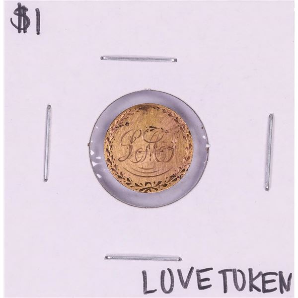 $1 Indian Princess Head Gold Dollar Love Token Coin