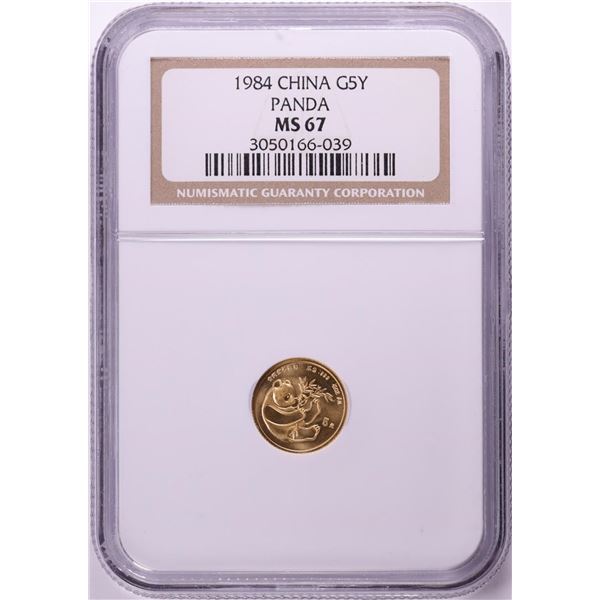 1984 China 5 Yuan Gold Panda Coin NGC MS67