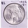 Image 1 : 1922-D $1 Peace Silver Dollar Coin