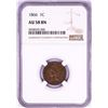 Image 1 : 1866 Indian Head Cent Coin NGC AU58BN