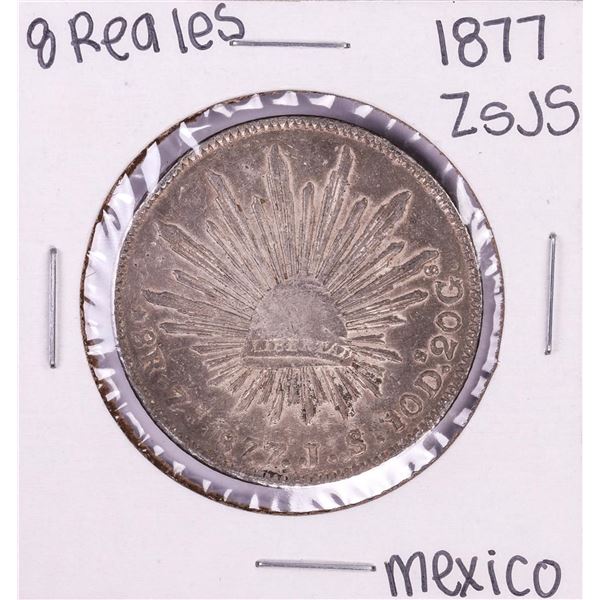 1877 Zs JS Mexico 8 Reales Silver Coin