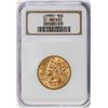 Image 1 : 1893 $10 Liberty Head Eagle Gold Coin NGC MS62