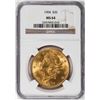 Image 1 : 1904 $20 Liberty Head Double Eagle Gold Coin NGC MS64