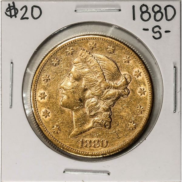 1880-S $20 Liberty Head Double Eagle Gold Coin