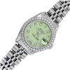 Image 2 : Rolex Ladies Stainless Steel Green Diamond Datejust Wristwatch