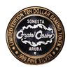 Image 2 : .999 Silver Crystal Casino Aruba $10 Casino Limited Edition Gaming Token