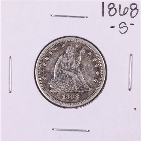 1868-S Seated Liberty Quarter Coin