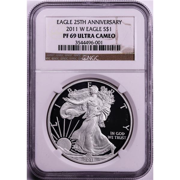 2011-W $1 Proof American Silver Eagle Coin NGC PF69 Ultra Cameo