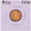 Image 1 : 1906 $2 1/2 Liberty Head Quarter Eagle Gold Coin