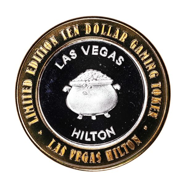 .999 Silver Las Vegas Hilton Nevada $10 Casino Limited Edition Gaming Token