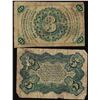 Image 2 : Lot of (2) 1863 3 Cent and 5 Cent Third issue Fractional Currency Notes